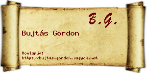 Bujtás Gordon névjegykártya
